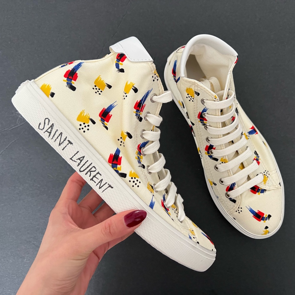 Saint Laurent Malibu Mid Top Sneakers